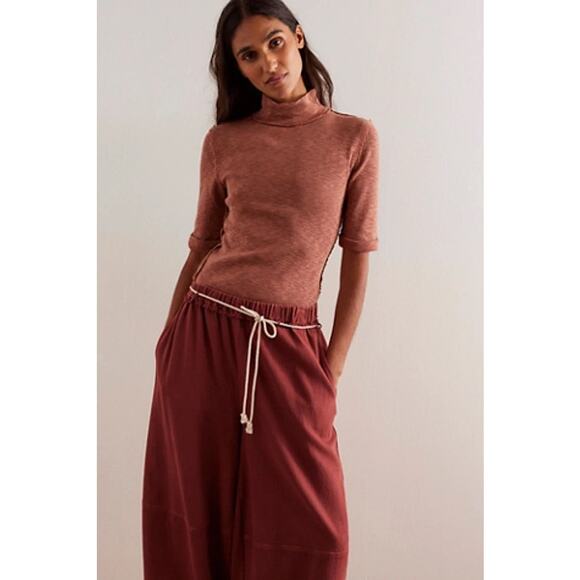 NWT Free People We The Free For Boys 3/4 Sleeves Turtleneck Top Sz S - Picture 1 of 9